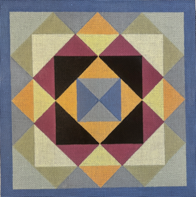 SR1642-13 BLOCKS IN DIAMONDS 14" QUILT by Susan Roberts