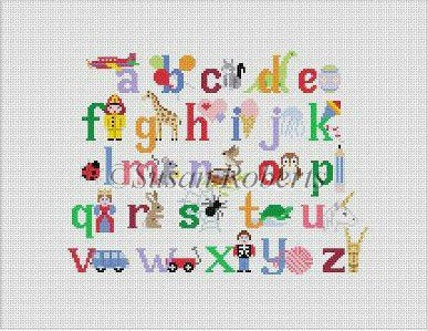 SR02307-13 ALPHABET with CHARACTERS by Susan Roberts