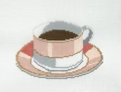 STPS06-18 PASTEL TEACUP by Stitch Tent Needlepoint STPS06-18