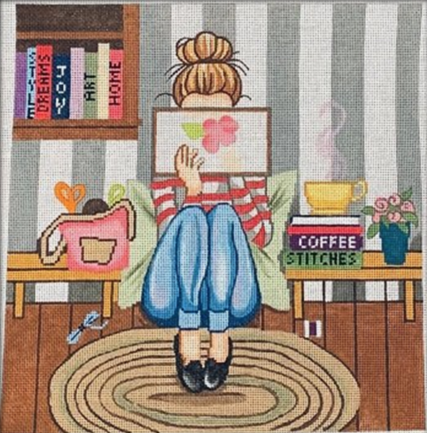 GEP274 Stitching Girl by Gayla Elliott