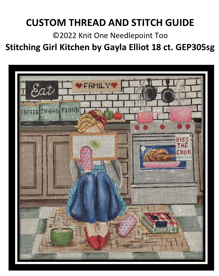 STITCHING GIRL KITCHEN by Gayla Elliot STITCH GUIDE GEP305sg