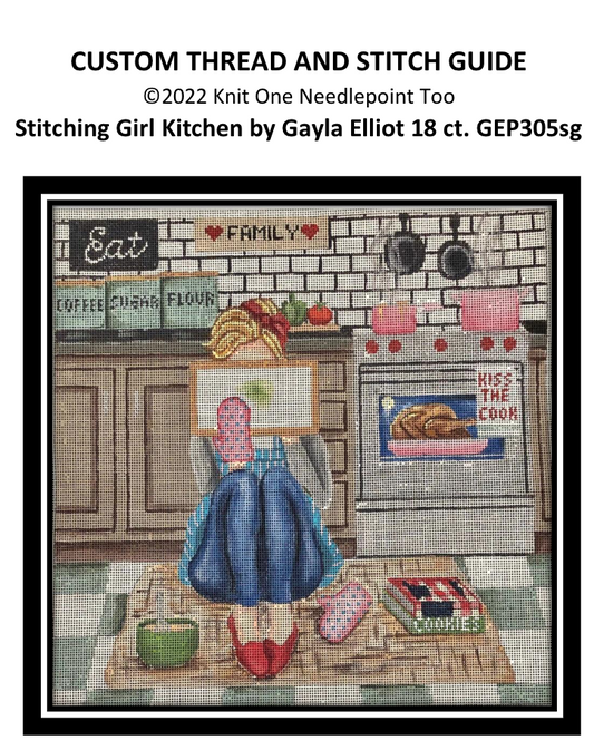 STITCHING GIRL KITCHEN by Gayla Elliot STITCH GUIDE GEP305sg