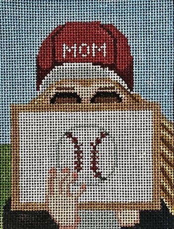 GEP350 BASEBALL MOM STITCHING GIRL by Gayla Elliiot