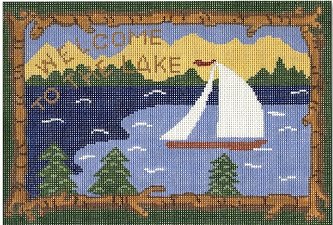 CBKLMPL17-WELCOME TO THE LAKE by CBK NEEDLEPOINT