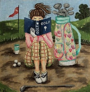 STITCHING GIRL GOLF by Gayla Elliot STITCH GUIDE GEP290sg