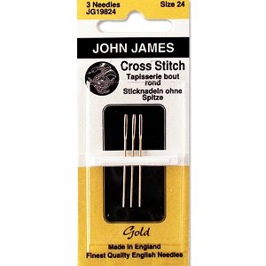 JOHN JAMES TAPESTRY NEEDLES GOLD PLATED  CHOOSE YOUR SIZE-JG198