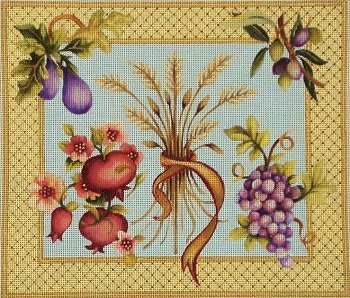WHEAT and FRUIT SPECIES CHALLAH COVER by Janice Gaynor STITCH GUIDE Guide JGJJ110sg