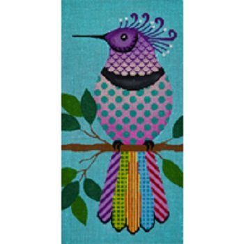 COLORFUL KRA KRA BIRD PURPLE by JP Needlepoint STITCH GUIDE ONLY JPIP B104sg