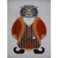 HYSTERICAL HISTORICAL HOOTER OWL BY JP NEEDLEPOINT - JPB232