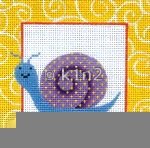 JPIPS77Ch-BLUE AND PURPLE SNAIL BY JP NEEDLEPOINT