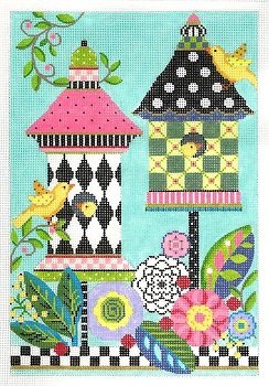 KC-KBH06-18 CELEBRATION BIRDHOUSE CANVAS ONLY by Kelly Clark