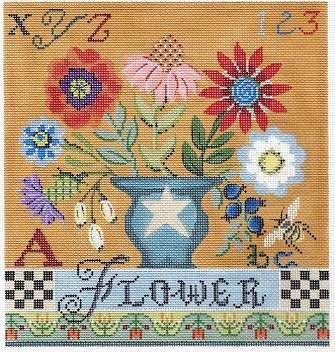 KCA 29-18 COUNTRY FLOWER SAMPLER CANVAS by Kelly Clark