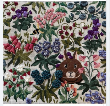 Bunny Tapestry by Katherine Parfet  STITCH GUIDE ONLY KPPF102sg