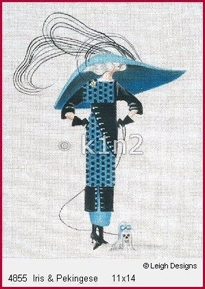 L4855-Iris & Pekinese by Leigh Designs