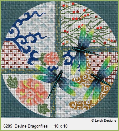 L6285-DEVINE DRAGONFLIES IMARI by Leigh Designs