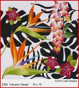 L6300-VOLCANIC HAWAII FLORAL by Leigh Designs