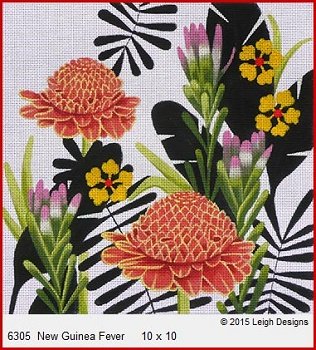 L6305-NEW GUINEA FEVER FLORAL by Leigh Designs