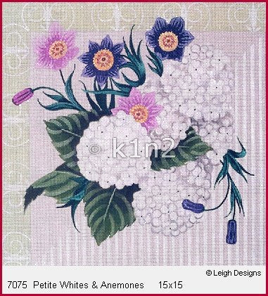 L7075-Petite Whites & Anemones by Leigh Designs