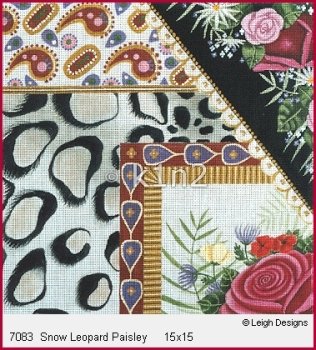 L7083-Snow Leopard Paisley by Leigh Designs