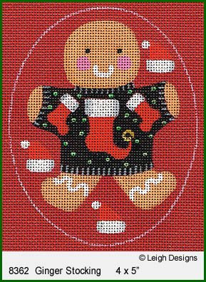 L8362 Ginger Stocking Ginger Breads by Leigh Designs