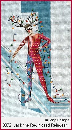 L9072-JACK THE RED NOSED STOCKING by Leigh Designs