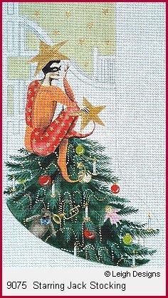 L9075-STARRING JACK STOCKING by Leigh Designs