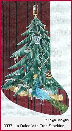 L9093-LA DOLCE VITA TREE STOCKING by Leigh Designs