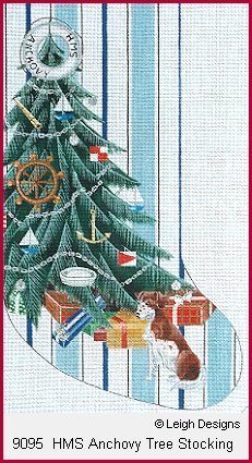 L9095-HMS ANCHOVY TREE STOCKING by Leigh Designs