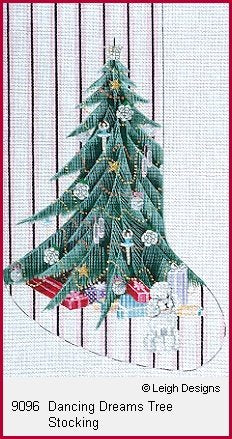 L9096-DANCING DREAMS TREE STOCKING by Leigh Designs