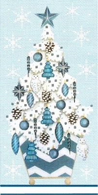 MS1835 SNOWY TREE TOPIARY CHRISTMAS by Melissa Shirley Designs