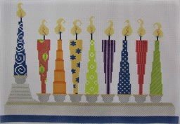 ND1367B2-13 WHACKY MENORAH by Needle Deeva