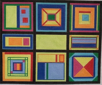 PM22134 GEOMETRIC SQUARES TALLIS BAG by Patti Mann