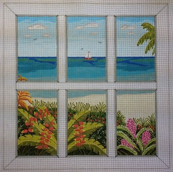 PPD1101 BEACH WINDOW by Purple Palm Designs
