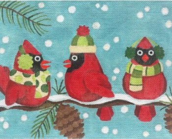 RCHO1125-THREE CARDINALS by Ray Crawford