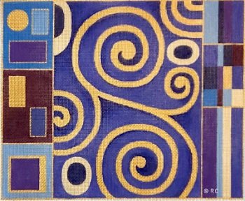 KLIMT BLUE TALLIS BAG  by Ray Crawford STITCH GUIDE RCHO2087sg
