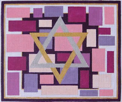 RCHO515-STAR OF DAVID PINK TALLIS BAG by Ray Crawford