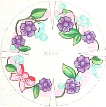 Kippah Ribbon Flower Judaica by Rishfeld-RISHP103