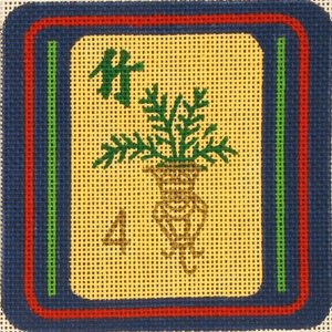 Mah Jongg Coaster Flower Judaica by Rishfeld-RISHP130