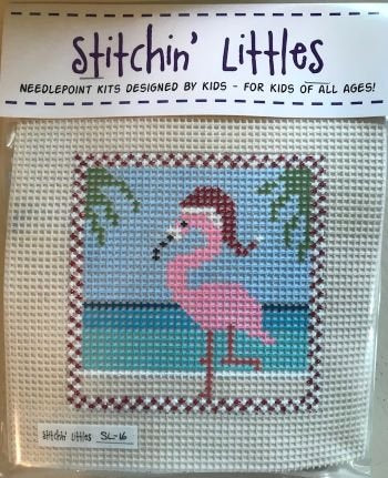 SL16 FLAMINGO FUN STITCHIN' LITTLES KIT  by Purple Palm Designs