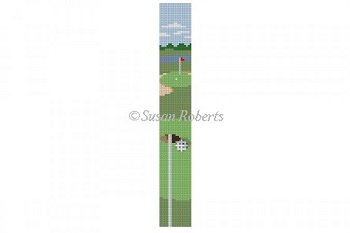 SR2295 GOLF COURSE KEY FOB with hardware by Susan Roberts