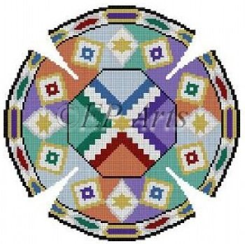 DAVID EARTH TONES TILES YARMULKE by Susan Roberts STITCH GUIDE SREP1165sg