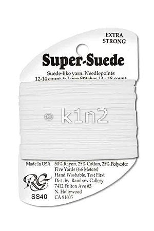 White SuperSuede Threads-SS40