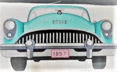 1957 BUICK VINTAGE POSTER STITCH GUIDE ONLY by Studio 2 Ltd. STVC503sg