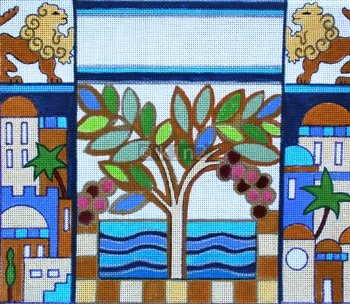 A TREE GROWS IN JERUSALEM TALLIS BAG STITCH GUIDE ONLY by Studio 2 Ltd. STJJ71Asg