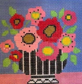 AL27 PINK MOD FLOWERS by Amanda Lawford